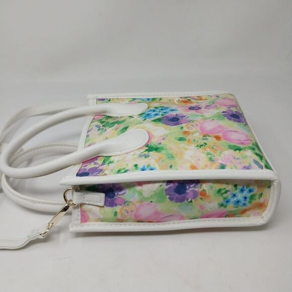 Pretty Spring Floral Rectangle Crossbody Bag - Picture 6 of 12